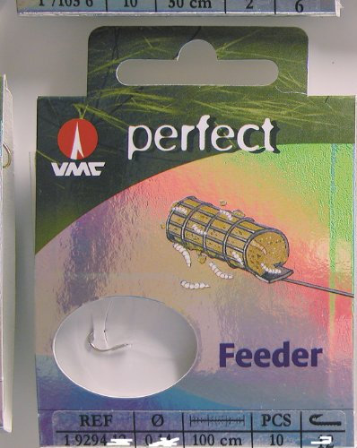 VMC Perfect Feeder gebundene Feederhaken 100cm Vorfachlänge, Hakengröße:14