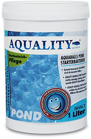 AQUALITY Gartenteich AQUABALLS Pond Starterbakterien (Optimale Dosierung - Millionen effektive Mikroorganismen und nützliche Starterbakterien), Inhalt:1 Liter