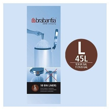 Brabantia 12 Rolls of 10 Type L 45 Litre Bin Liners (120 bags in total) by Brabantia