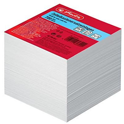 Herlitz 1603000 Zettelkastenersatzeinlage 9 x 9 cm, 700 Blatt, weiß