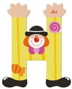 SEVI 81744 Buchstabe Clown H Gelb ca. 10 x 7,5 cm