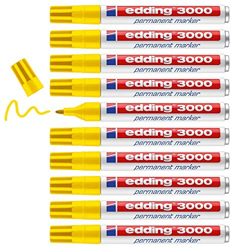 edding e3000 4-3000005 Permanentmarker Gelb wasserfest: Ja