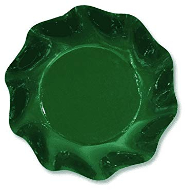 Piatti Fondi di Carta a Petalo Verde Scuro 18,5 cm Extra 10 pezzi
