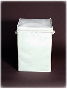 H & L Russel Laundry Box, White 45cm x 31cm x 31cm (HxWxD)