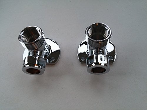 Wall Plate Elbow 15MM X 3/4 BSP Chrome 1 Pair