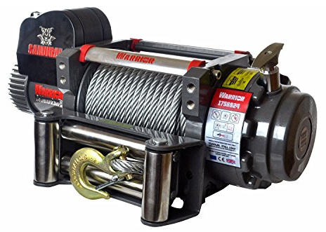 Seilwinde elektrisch 12V mit 7,9t Warrior Samurai S17500 Stahlseil – Winde für Anhänger, Auto und PKW – Outdoor & Offroad