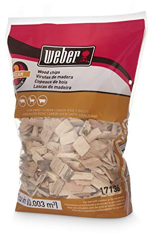 Weber Pecan Wood Chips, 2 lb – Premium BBQ Smoking & Grilling Chips for Rich, Sweet Pecan Flavor – Ideal for Beef, Lamb, Poultry, Pork & Fish