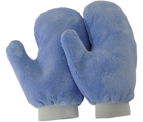 Eurow Microfiber Terry Weave Dusting & Polishing Mitt, Lint-Free, Scratch-Free, Ultra-Soft, for Home Cleaning & Auto Detailing, 2-Pack