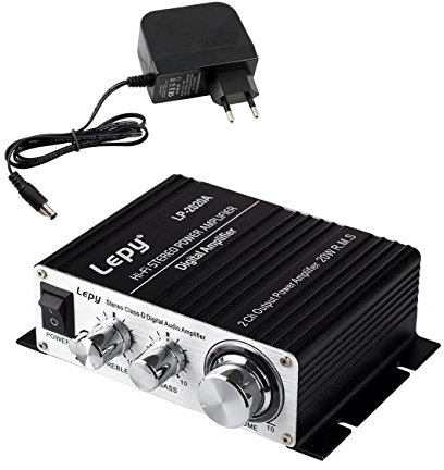 LEPY 2020A HiFi (2X 20 Watt) Stereo Design Verstärker für MP3/Handy/DAC schwarz