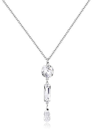 Nobel Damen-Kette Silber Marken Kristalle Crystal Halskette Damen SCHMUCK