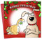Twizler Weihnachtskarte mit Hund, Katze und Mistel, lustige Weihnachtskarte, für Damen und Herren (mit englischer Aufschrift)
