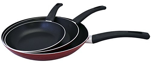 Tramontina 3-Piece EveryDay Nonstick Saute Pan Set, Red by Tramontina