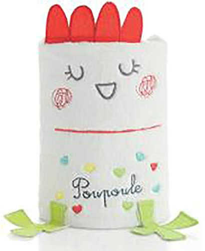 Pirulos 86211715 - Manta toy, microfibra 80 x 90, lapin, color blanco y rojo