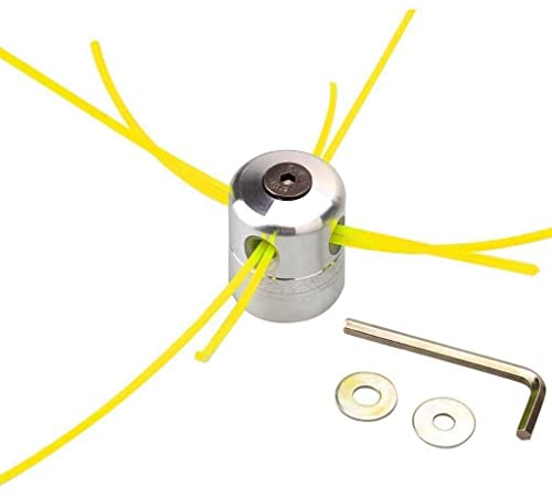 HURI Aluminium Fadenkopf Alu Mähkopf Fadenspule für Benzin Motorsense Rasentrimmer Freischneider mit 4 Faden