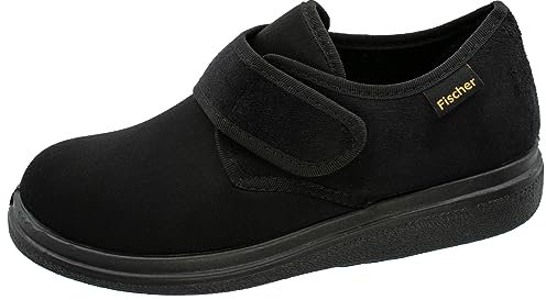Fischer Unisex Ortho Flache Hausschuhe, Schwarz Schwarz 222, 45 EU Weit