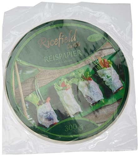 Ricefield Reispapier, rund, 22 cm, 1 Pack (300 g Packung)