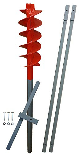 3m Erdbohrer mit 120mm Bohrkopf -VERLÄNGERBAR- auch als Brunnenbohrer, Handerdbohrer, Erdlochbohrer, Brunnenbohrgerät, Pflanzbohrer, Zaunbohrer, Pfahlbohrer UVM. einsetzbar ! Made in Germany