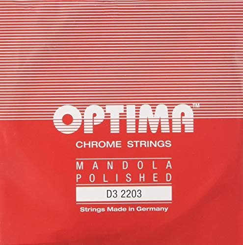 Optima 2203 Mandola CHROME Strings polished d-3 (Pair)