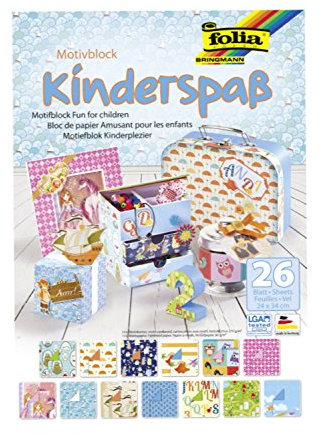 Folia 47649 - Motive Blocco Bambini divertirsi, 24 x 34 cm, 26 Fogli