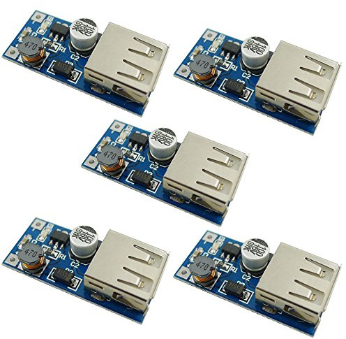Aihasd 5PCS USB 600mA 0.9V-5V zu 5V Charger Modul Step-Up Boost DC-DC Konverter