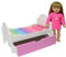 The New York Doll Collection Cama de muñeca de Madera de Unicornio para muñecas de 18 Pulgadas / 46 cm (Cama Nido) Muebles para muñecas para muñecas