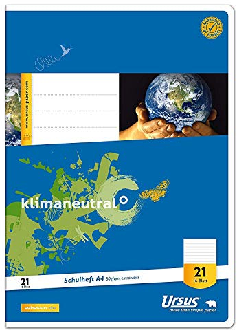 Schulheft A4 Lin. 21 liniert 16Bl TRIOTEC 80G CHLORFREI VE=1