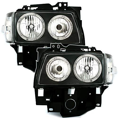 AD Tuning 960418 Angel Eyes Scheinwerfer (4-teilig), Klarglas Schwarz, Blinker