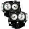 AD Tuning 960418 Angel Eyes Scheinwerfer (4-teilig), Klarglas Schwarz, Blinker