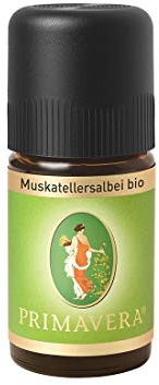 PRIMAVERA Ätherisches Öl Muskatellersalbei bio 5 ml - Aromaöl, Duftöl, Aromatherapie - hautpflegend, entspannend, ausgleichend - vegan