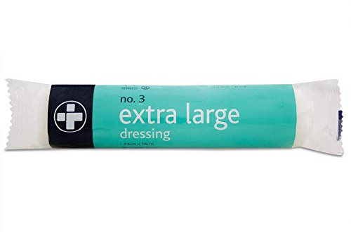 Reliance Medical No.3 Sterile Dressing - X-Large Wound Pad with Soft Stretch Bandage for First Aid, 24cm x 16cm, Pack of 10