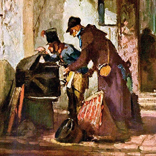 1art1 Carl Spitzweg Poster Päpstliche Zollwache, Detail Kunstdruck Bild 40x40 cm