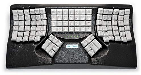Maltron, Original, Ergonomic Two-Handed Keyboard Black USB