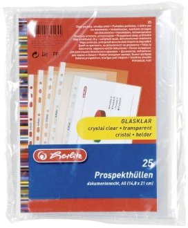 Herlitz 25 Prospekthüllen A5 glasklar