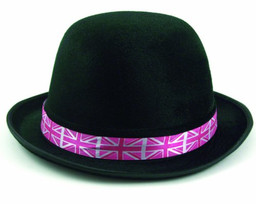 Amscan PPP Chapeau melon Union Jack Rose