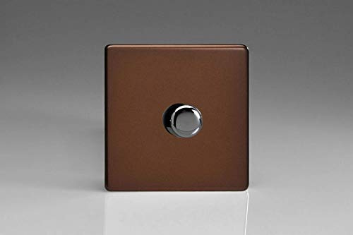 Varilight 1-Gang 2-Way Push-On/Off Rotary Dimmer 1 x 60-400W Mocha HDM3S