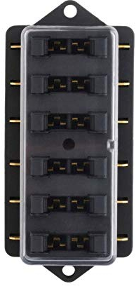 Mintice Blocs Fusible Lame Véhicule Automobile 12V 24V 6 Voies Boîte à Fusibles Voiture ATC ATO Porte Fusible Imperméable Protection