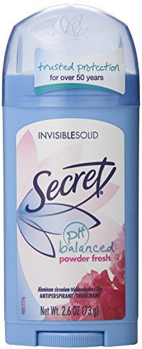 4x Secret Invisible Solid Antiperspirant Deodorant, Powder Fresh