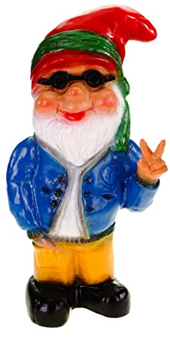 Zwerg Hippie, Victory, 32 cm, Gartenzwerg, Kunststoff (RAKSO)
