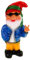 Zwerg Hippie, Victory, 32 cm, Gartenzwerg, Kunststoff (RAKSO)