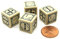 Beige & black Antique Fudge Dice (4)