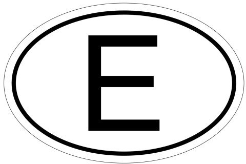 España E 15 x 10 cm Pegatina Coche Bandera Coche