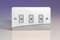 Varilight 3-Gang 1-Way Remote/Tactile Touch Control Master LED Dimmer Light Switch 3 x 0-100W (Max 10 LEDs) Polished Chrome JFCE103