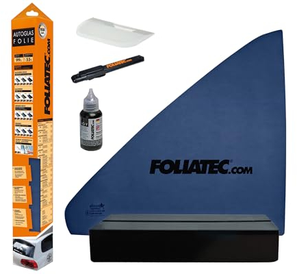 FOLIATEC Scheibentönungsfolie Tönungsfolie für Autoscheiben, Midnight Reflex Dark, 76 x 300 cm, mit ABG, 85% Verdunkelung