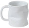 MondoCeram Squashed Tin Can Mug, 320ml/11.3oz, White, Ceramic, Coffee Cup, Cocktail Party, Shock Resistant, Dishwasher Safe