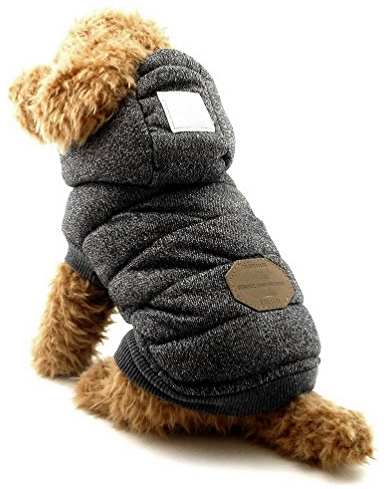 Selmai, stillvoler Kapuzen-Hundemantel, Bekleidung für kleine Hunde (dieser Still ist klein geschnitten, wählen Sie bitte eine Größe größer)