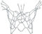 Champion Sports Robustes Basketballnetz aus verzinktem Stahl, 53,3 cm