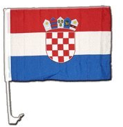 Flaggenfritze Autofahne Autoflagge Kroatien - 30 x 40 cm