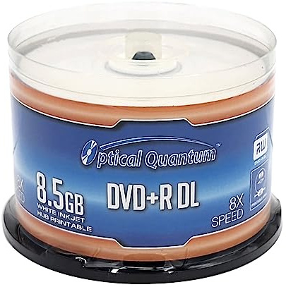 Optical Quantum OQDPRDL08WIP 8.5GB DVD+R DL 50pezzo(i) DVD vergine