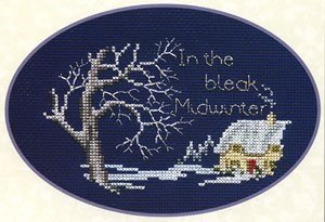 Bothy Threads 13.3 x 9 cm Counted Cross Stitch Kit Mid Winter Greeting Card DWCDX06