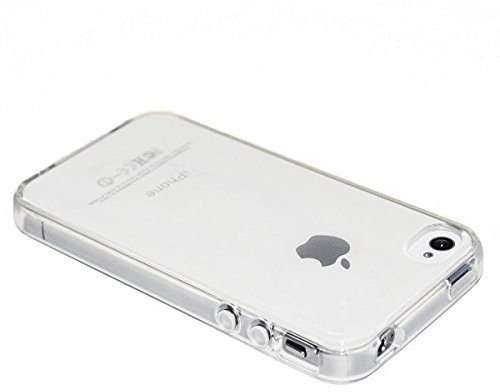 REY Transparent Silikonhülle TPU für iPhone 4-4S, Handyhülle Premium Kratzfest TPU Durchsichtige Schutzhülle, Ultradünne 0,33 mm